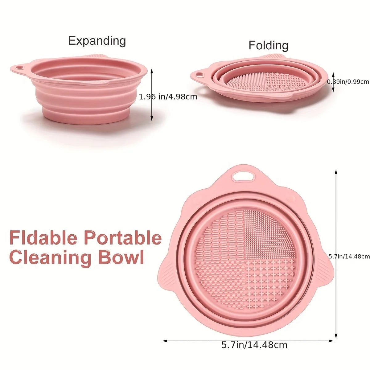 Foldable Makeup brush cleaning bowl