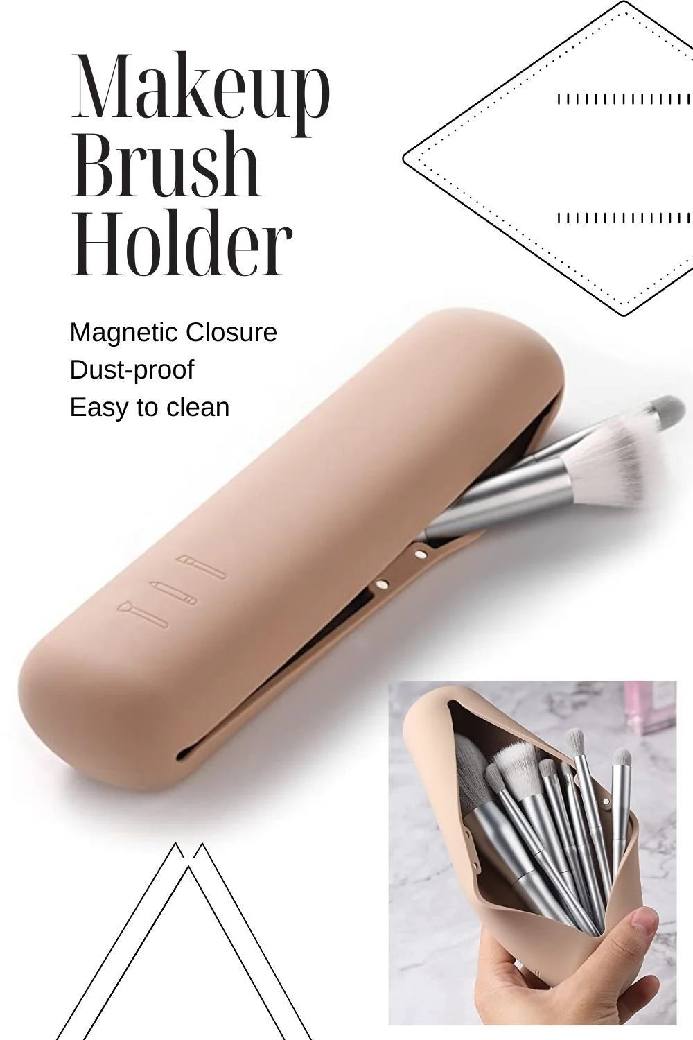 Portable Travel Makeup brush holder