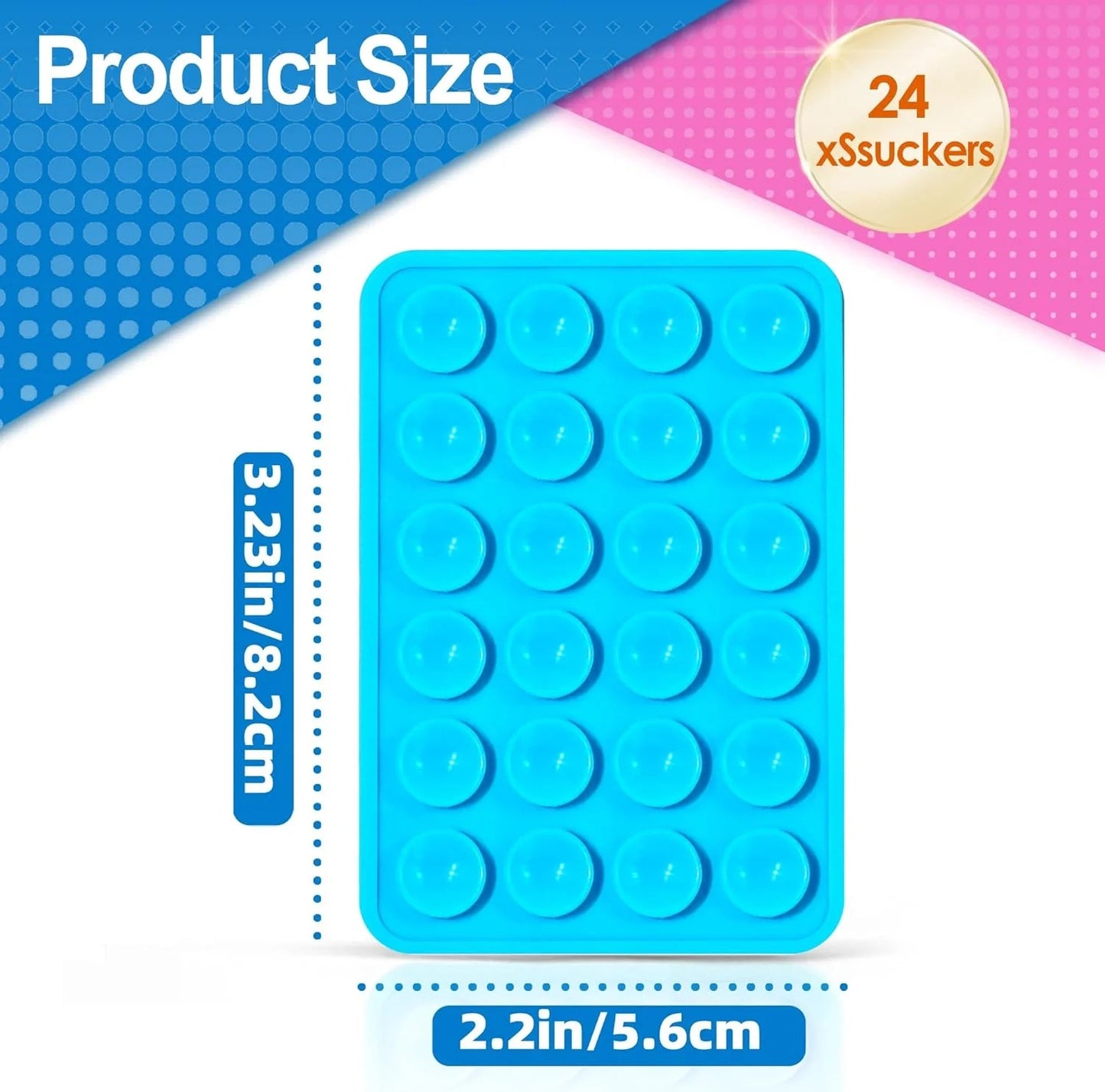 Phone Suction Cup Mat Self-Adhesive Anti-Slip Silicone