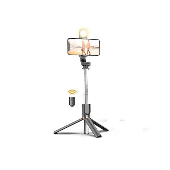 LIVE BROADCAST TRIPOD STAND WITH LIGHT AND WIRELESS REMOTE 165cm