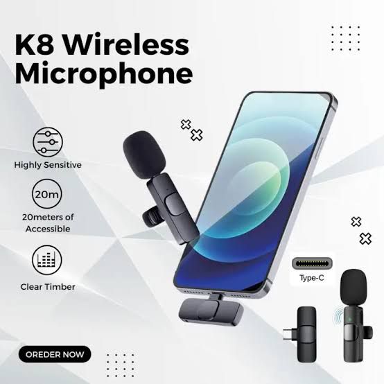 Original K8 Wireless Microphone For iPhone & android