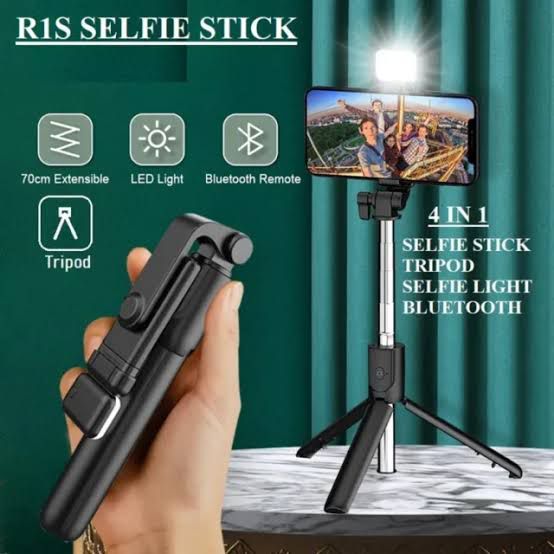 Mini Wireless Selfie Stick / Tripod R1S (WITH LIGHT)