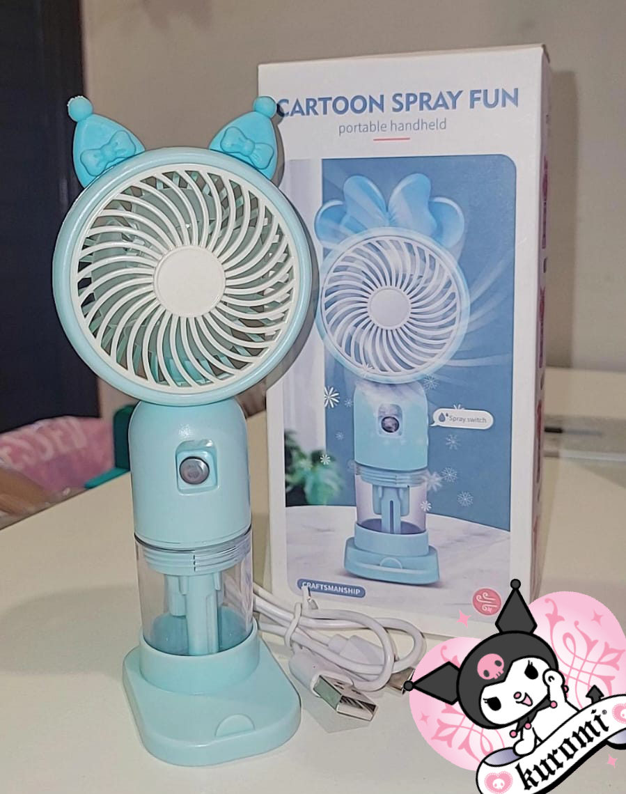 Kuromi Ears Rechargeable Mini Mist Fan /ᐠ - ˕ -マ