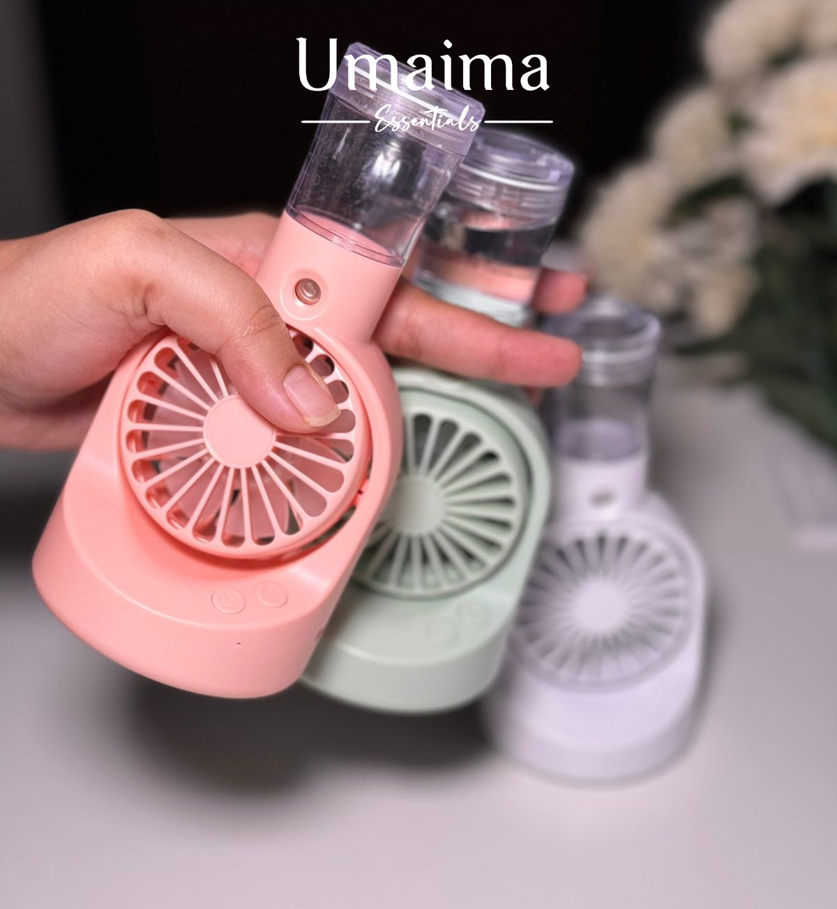 Rechargeable Portable Fan with Nano Mist