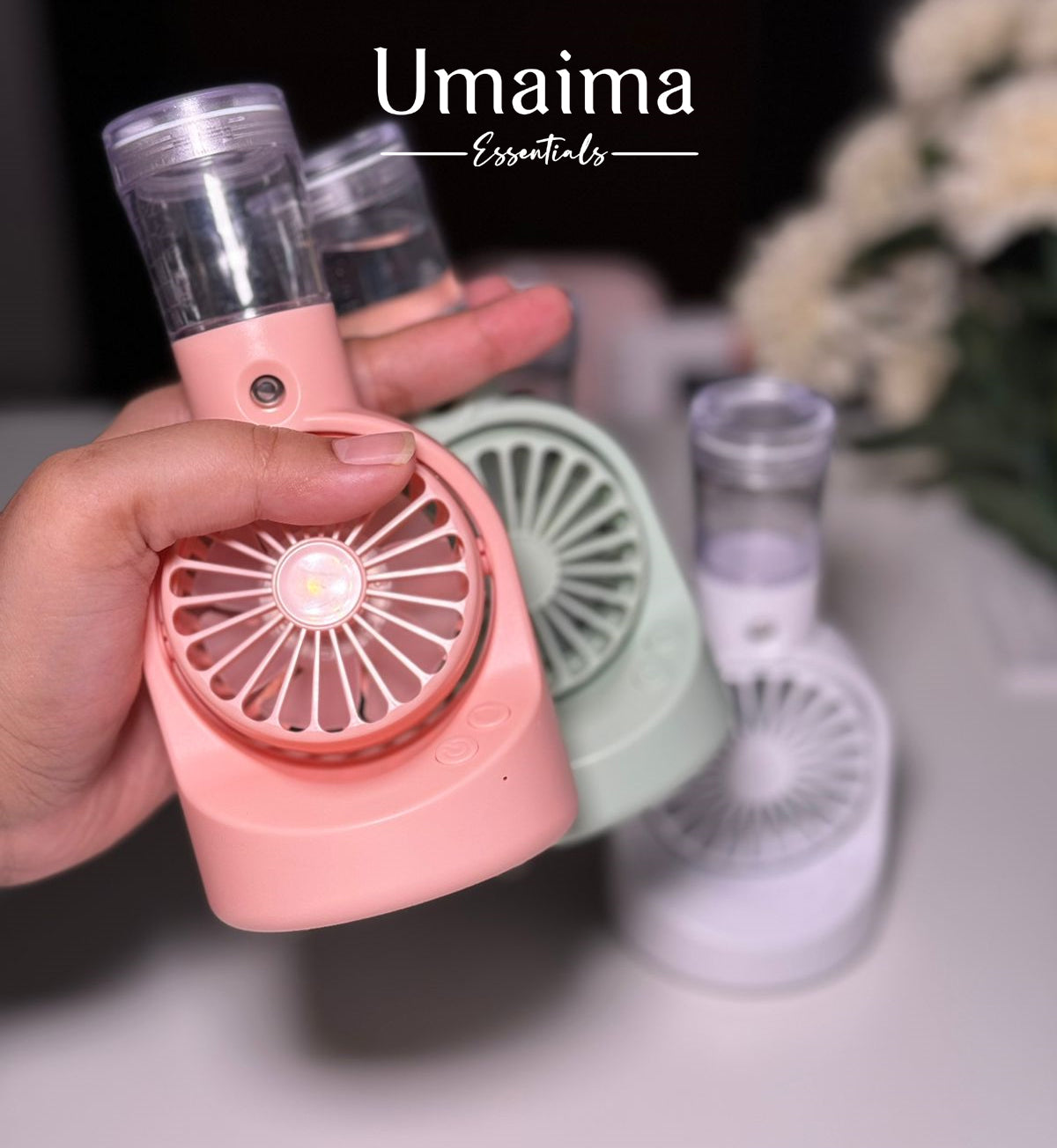 Rechargeable Portable Fan with Nano Mist